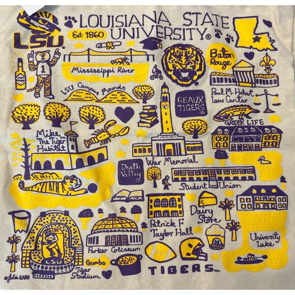 Julia Gash Louisiana State University Tote Bookbag - Picture 2 of 3